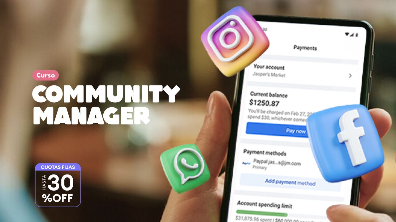 Curso de Community Manager - Redes Sociales - Facebook - Instagram - Linkedin - IAC Zona Norte