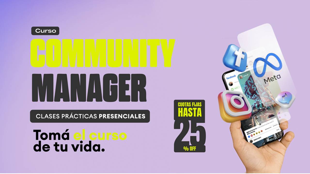 Curso de Community Manager - Redes Sociales - Facebook - Instagram - Linkedin - IAC Zona Norte