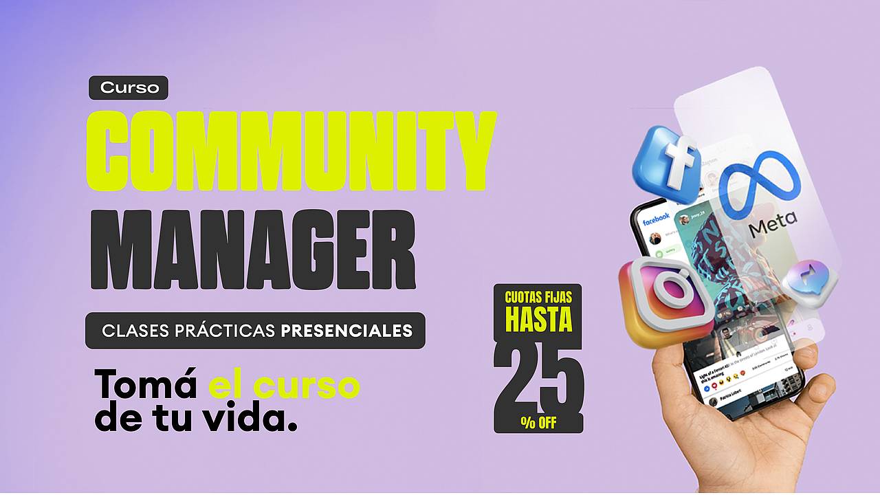Curso de Community Manager - Redes Sociales - Facebook - Instagram - Linkedin - IAC Zona Norte