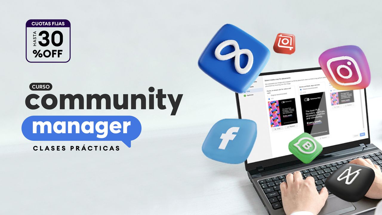Curso de Community Manager - Redes Sociales - Facebook - Instagram - Linkedin - IAC Zona Norte